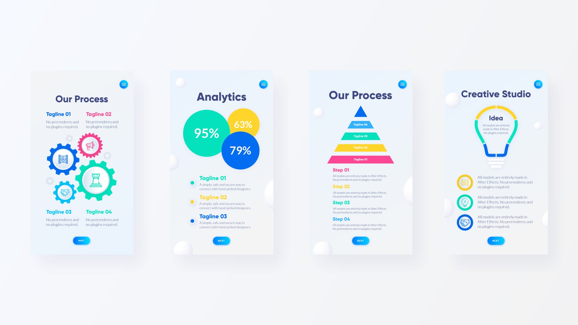 企业品牌宣传APP页面/H5页面设计模板合集 Stories Corporate Bundle插图(11)