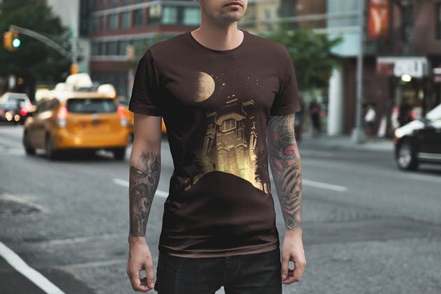 潮流时尚T恤都市版服装样机Vol.1 T-Shirt Mockup Urban Edition Vol. 1插图(5)