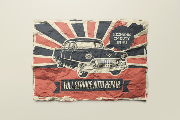 撕裂皱褶的纸张/海报/传单样机 Paper / Poster / Flyer Mock-Up插图(3)