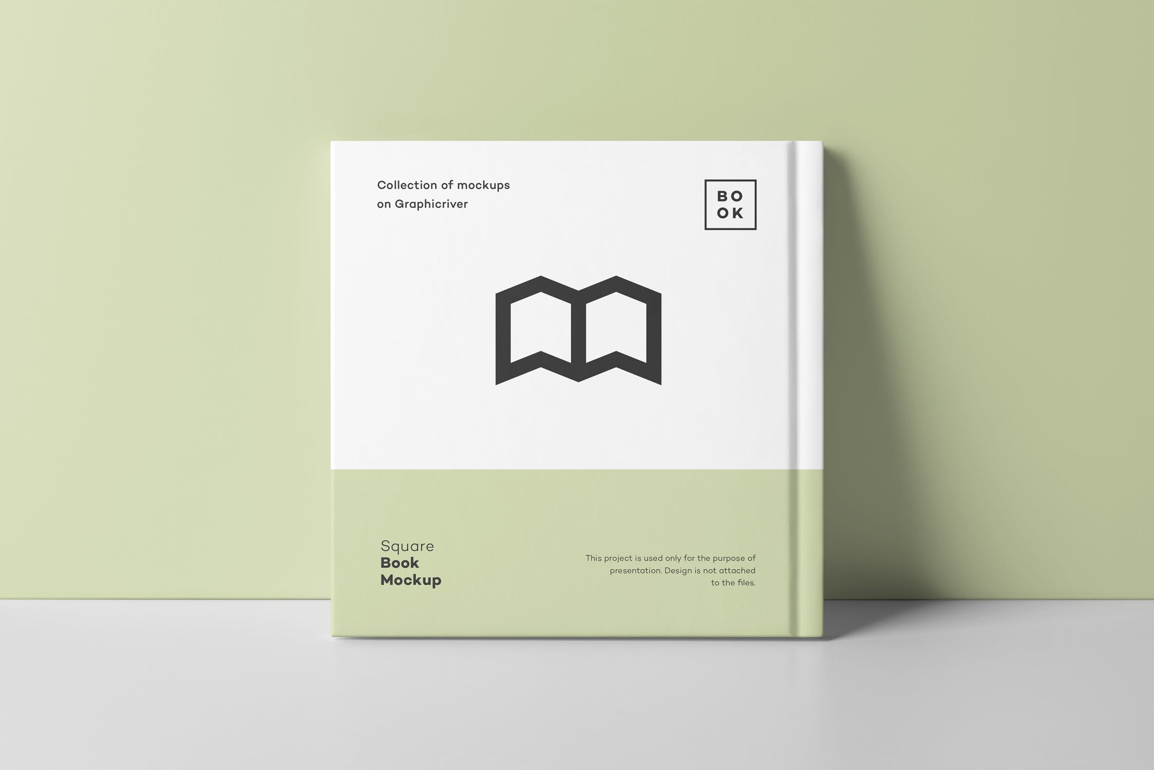 方形精装图书封面&内页版式设计预览样机 Square Book Mock up 2插图(11)