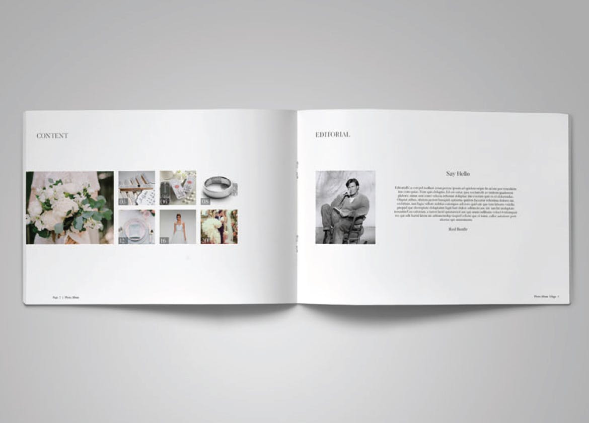 婚礼婚庆策划公司作品集设计模板v6 Landscape Photo Album Vol. 6插图(1)