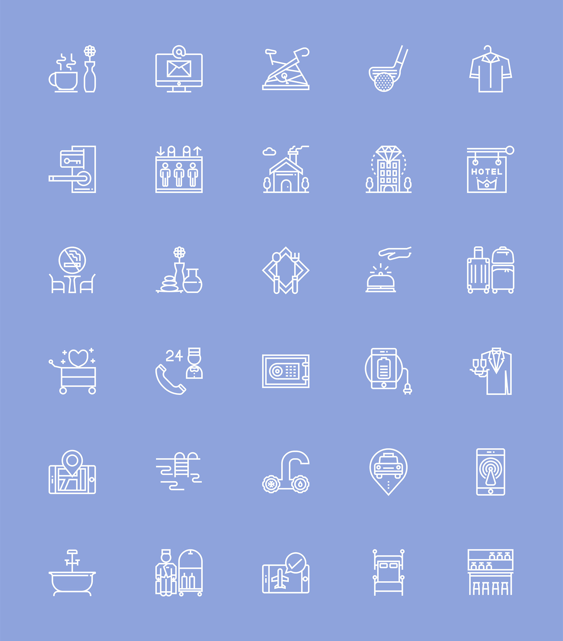 30 枚旅馆服务图标