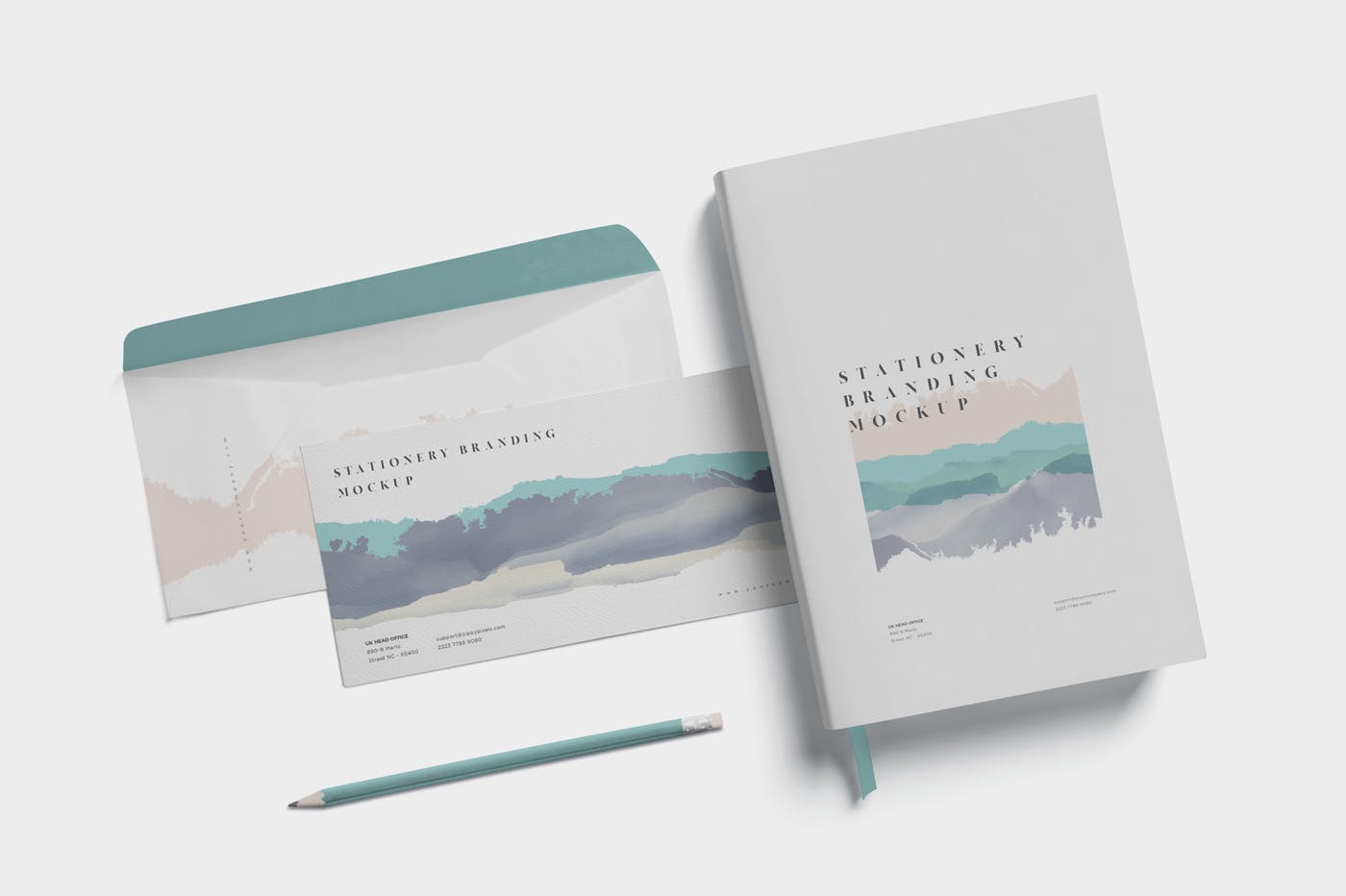 企业品牌VI设计预览办公用品样机模板 Stationery Branding Mockup Scenes插图(5)