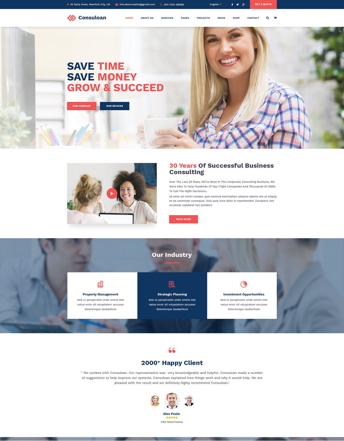 企业服务咨询网站多用途网站设计PSD模板 Consuloan | Multipurpose Consulting Psd Templates插图(4)