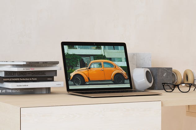 14寸笔记本电脑屏幕预览素材库精选样机模板 14×9 Laptop Screen Mock-up插图(1)