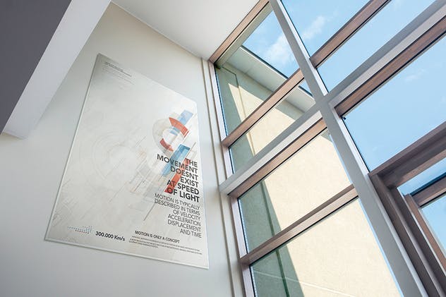 展厅画廊广告海报样机V.1 Gallery Poster Mockup v.1插图(1)