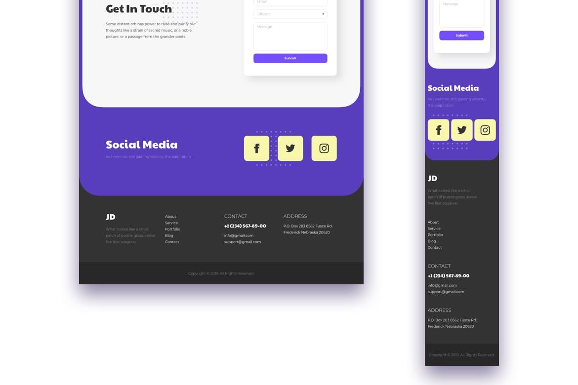 响应式设计风格作品集网站着陆页模板 Portfolio Responsive Landing Page插图(6)