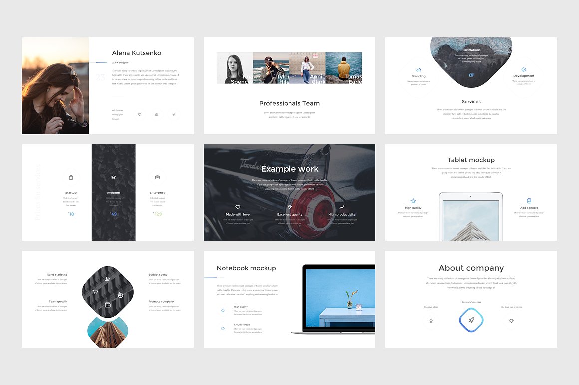 企业品牌宣传幻灯片模板 Athena [ keynote & powerpoint]插图(6)