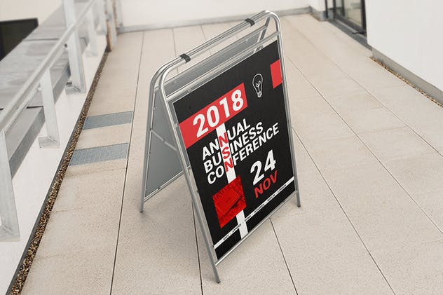 户外广告牌广告展架样机02 Advertising Stand Mockups 02插图(3)