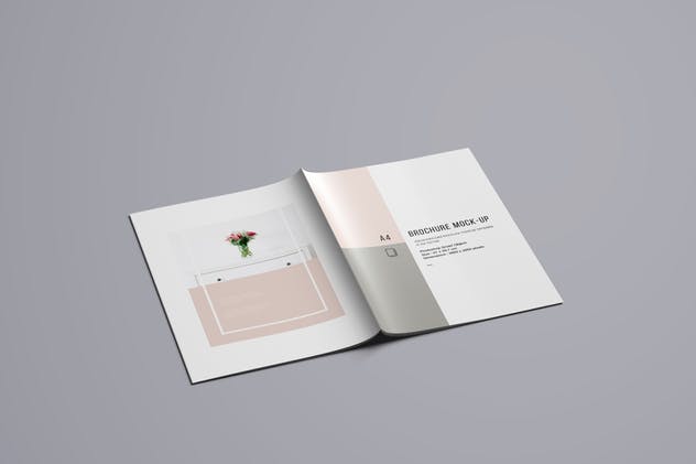 A4企业介绍宣传册样机模板 A4 Brochure Mockup插图(14)