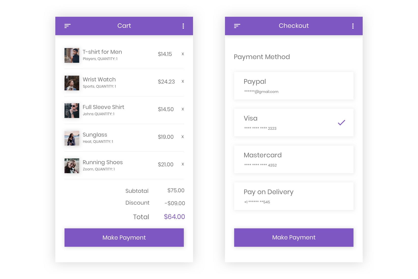 时尚服饰电商APP应用UI设计素材库精选套件 Fashion – Ecommerce Shopping App Adobe Illustrator插图(5)