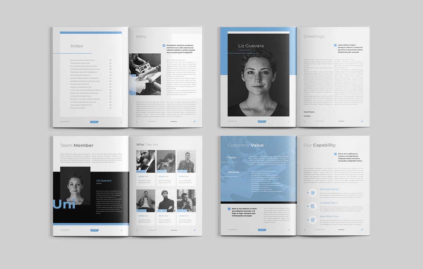 20P高端时尚简约的品牌手册楼书画册杂志设计模板插图(2)