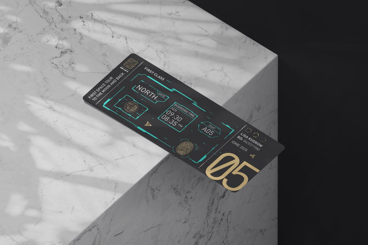 门票/现金券设计印刷效果图样机v1 Tickets / Cash Coupons Mock-Ups Vol.1插图(5)