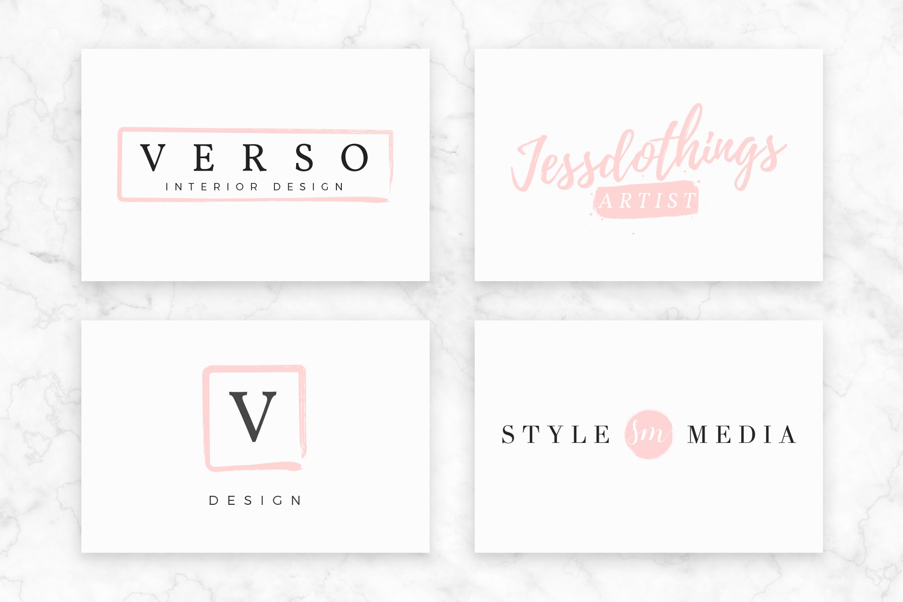 轻奢女性品牌Logo模板合集 Feminine Logo Pack插图(17)