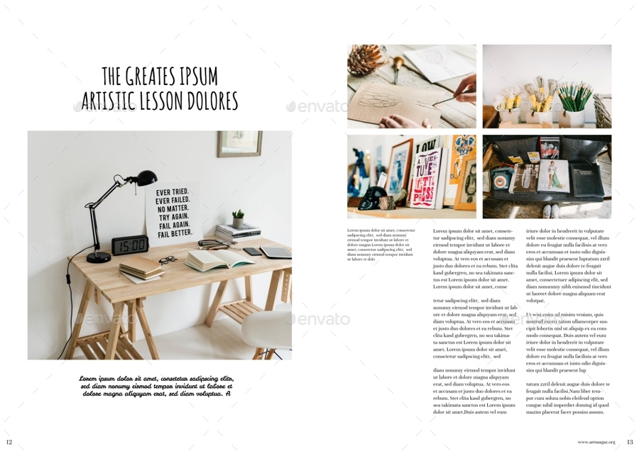 InDesign艺术杂志模板插图(6)