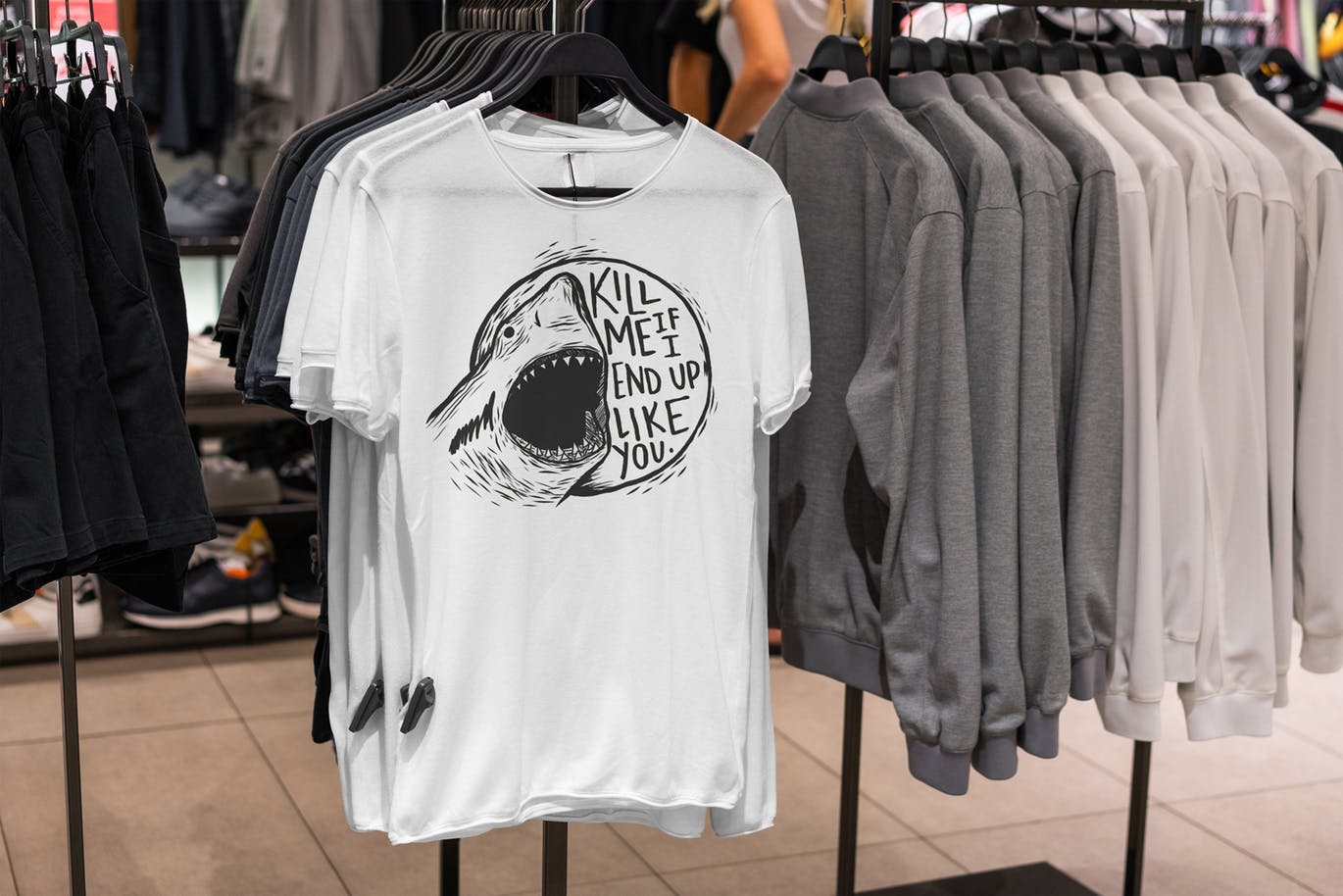 男士T恤货架陈列预览样机模板 T-Shirt Shopping Mock-Up Vol.2插图(4)