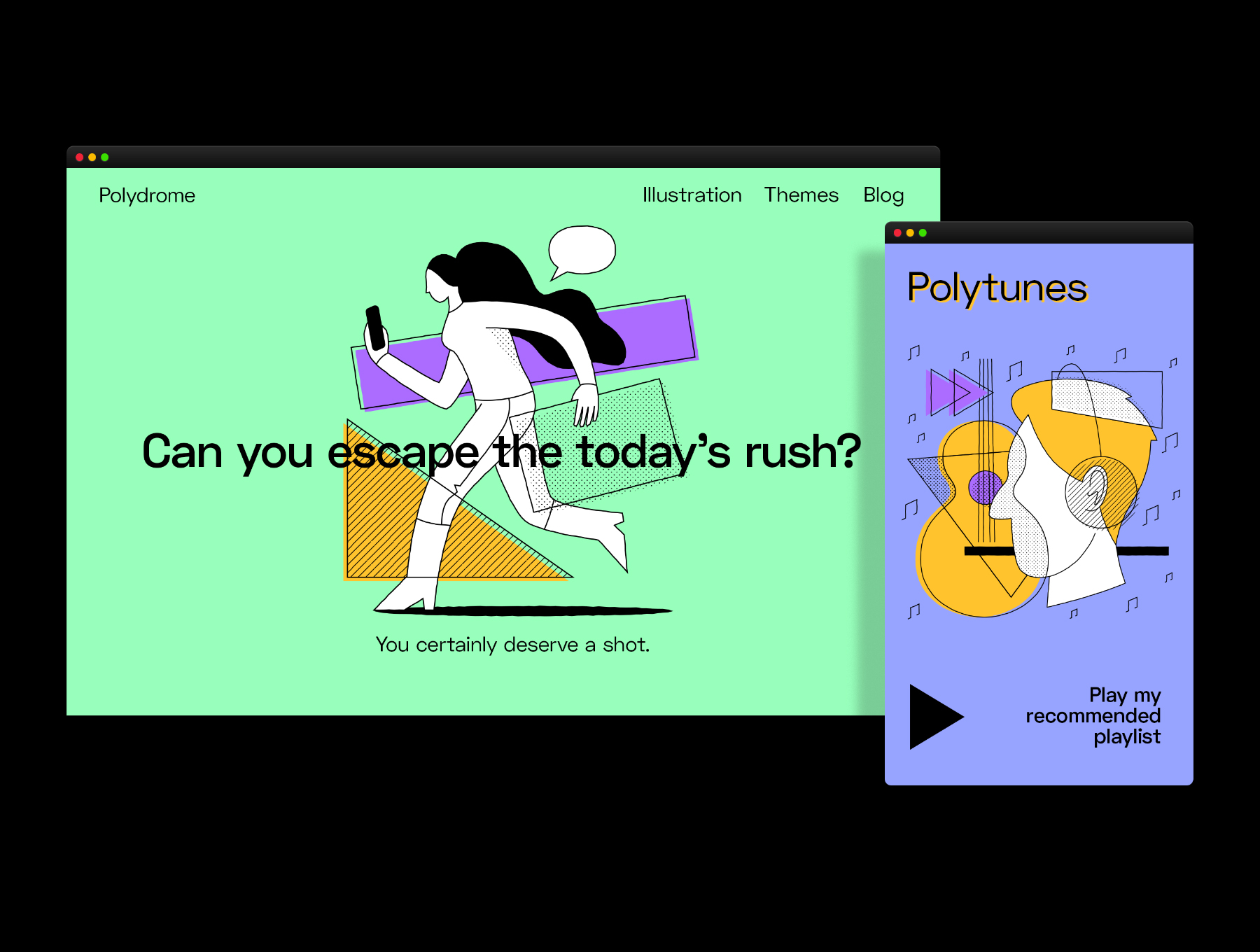 素材库下午茶：20个几何图形图案矢量插画素材库精选集插图(3)