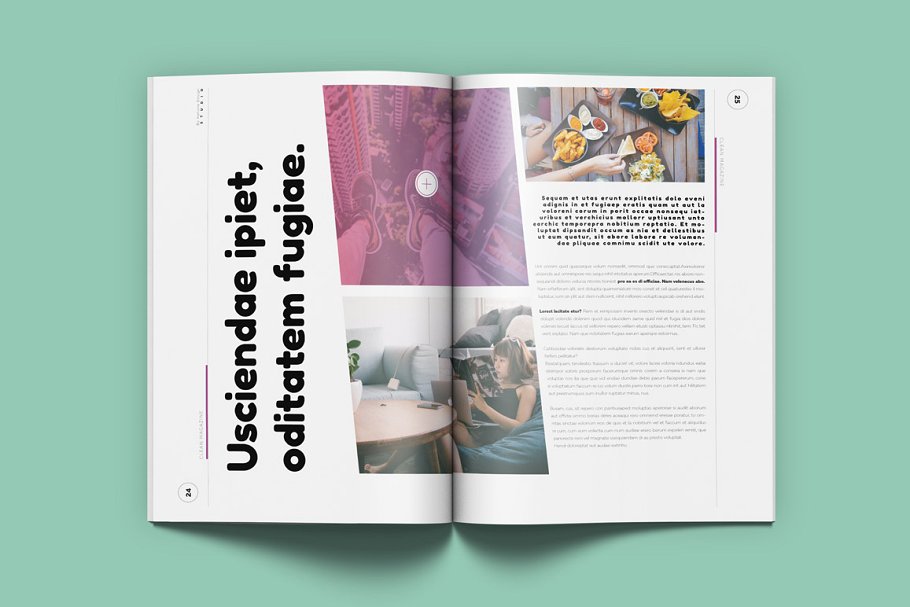 潮流时尚生活杂志模板 Magenta Magazine插图(3)