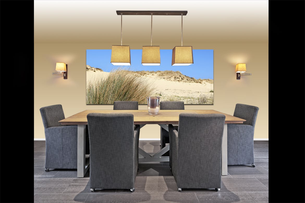 奢华餐桌场景画框样机素材库精选模板 Dining_Table_Mockup插图(2)