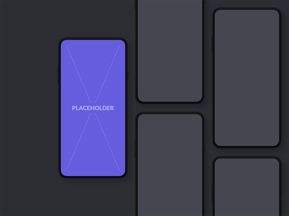 刘海屏iPhone手机等距网格素材库精选样机模板[黑色版本] Presentation Mockups Dark插图(13)