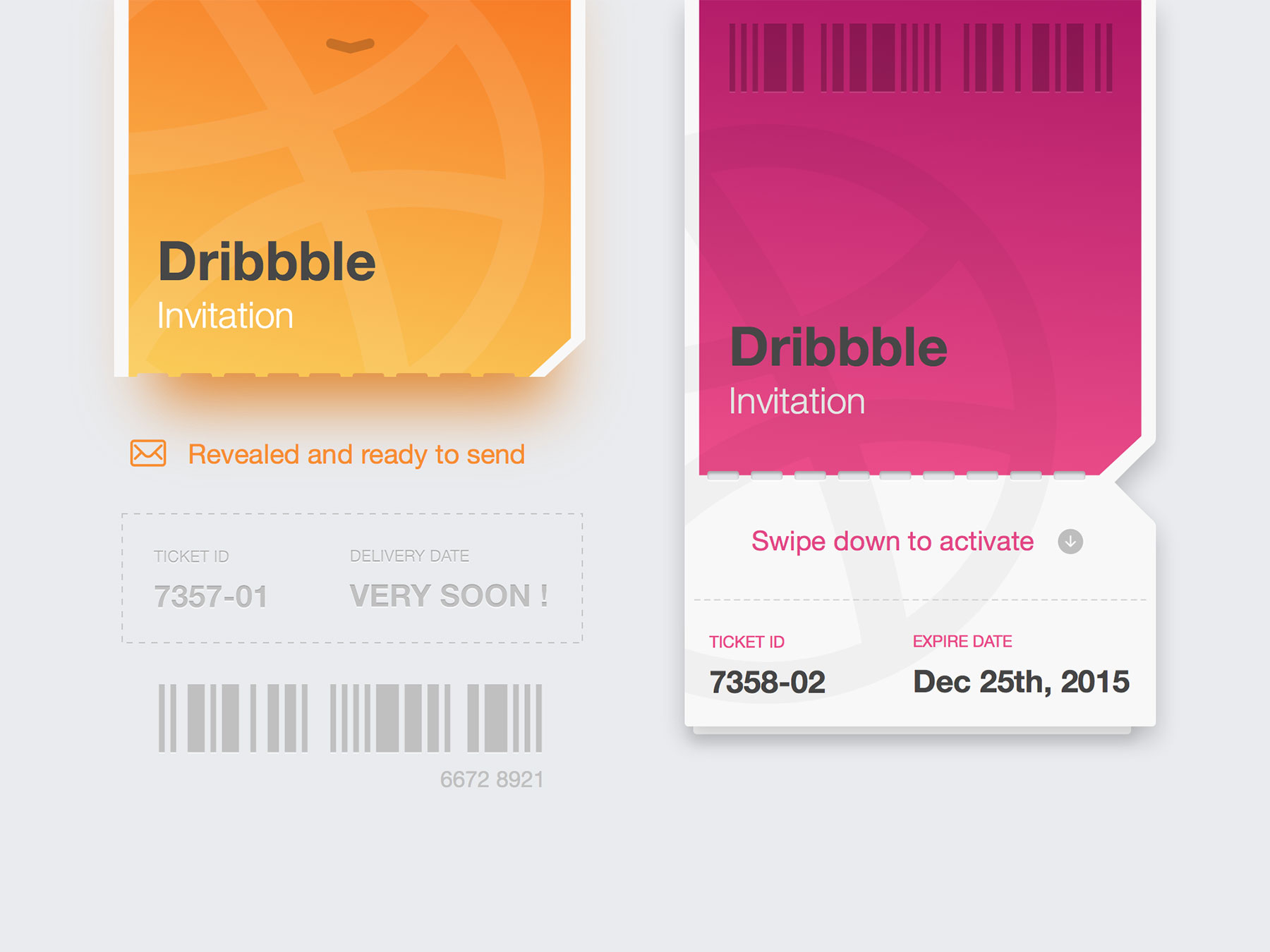 Dribbble Invitation Ticket