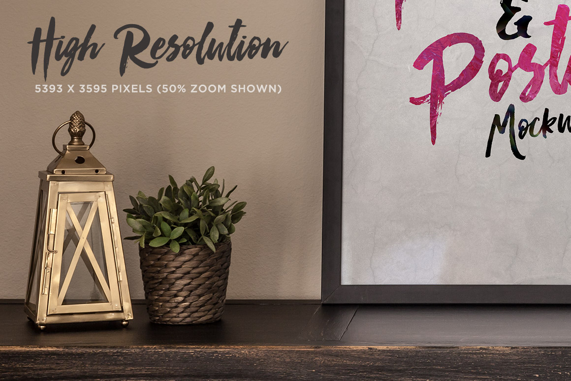 垂直照片和海报设计 Mokups 模版-Vertical Photo & Poster Mockup 1插图(1)