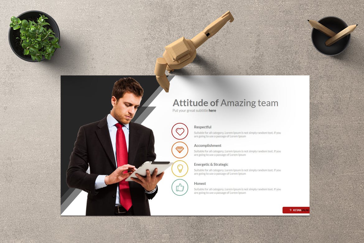 企业发展历史公司简介素材库精选PPT模板 Ketansalak Powerpoint插图(2)