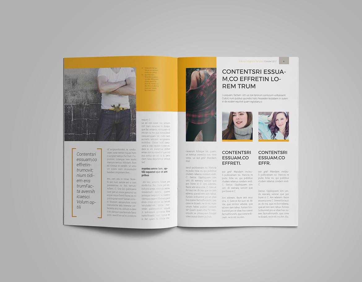 女性时尚主题素材库精选杂志版式设计InDesign模板 InDesign Magazine Template插图(2)