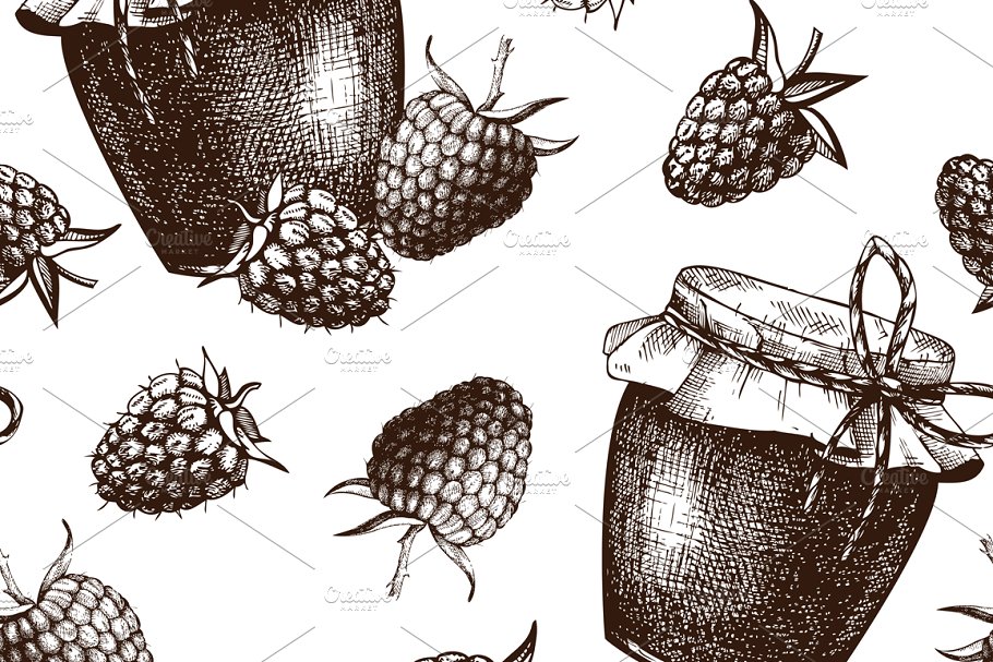 复古果酱罐插画集 Vintage Jam Jars Collection插图(6)