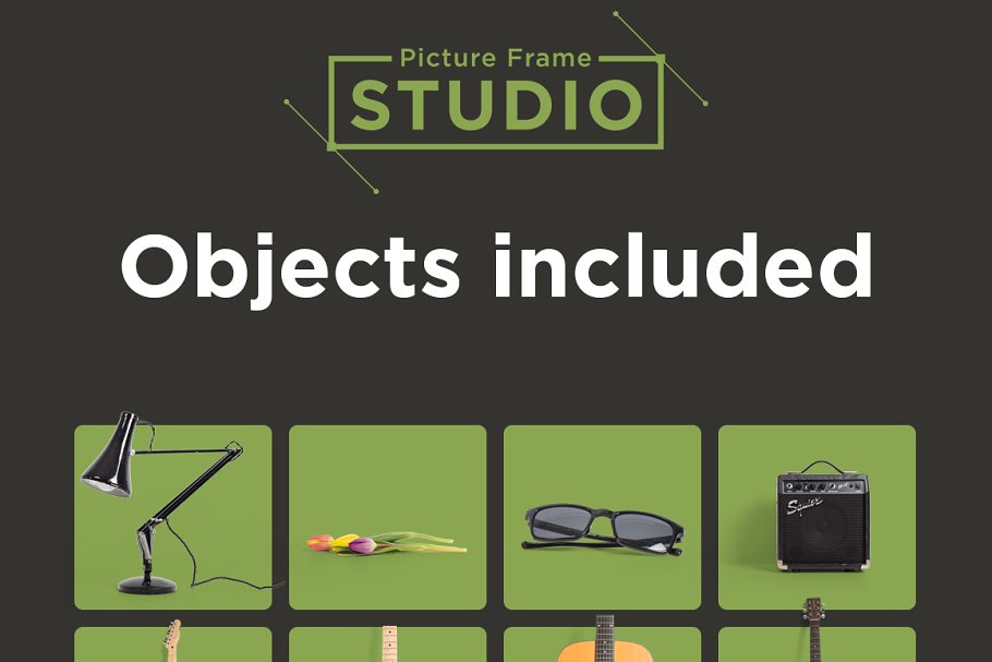 艺术作品油画照片框样机模板 Picture Frame Studio mockup creator插图(1)