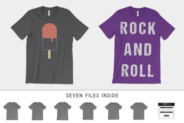 4K逼真时尚纯色T恤服装样机 Bella Canvas 3001 Mockups插图(2)