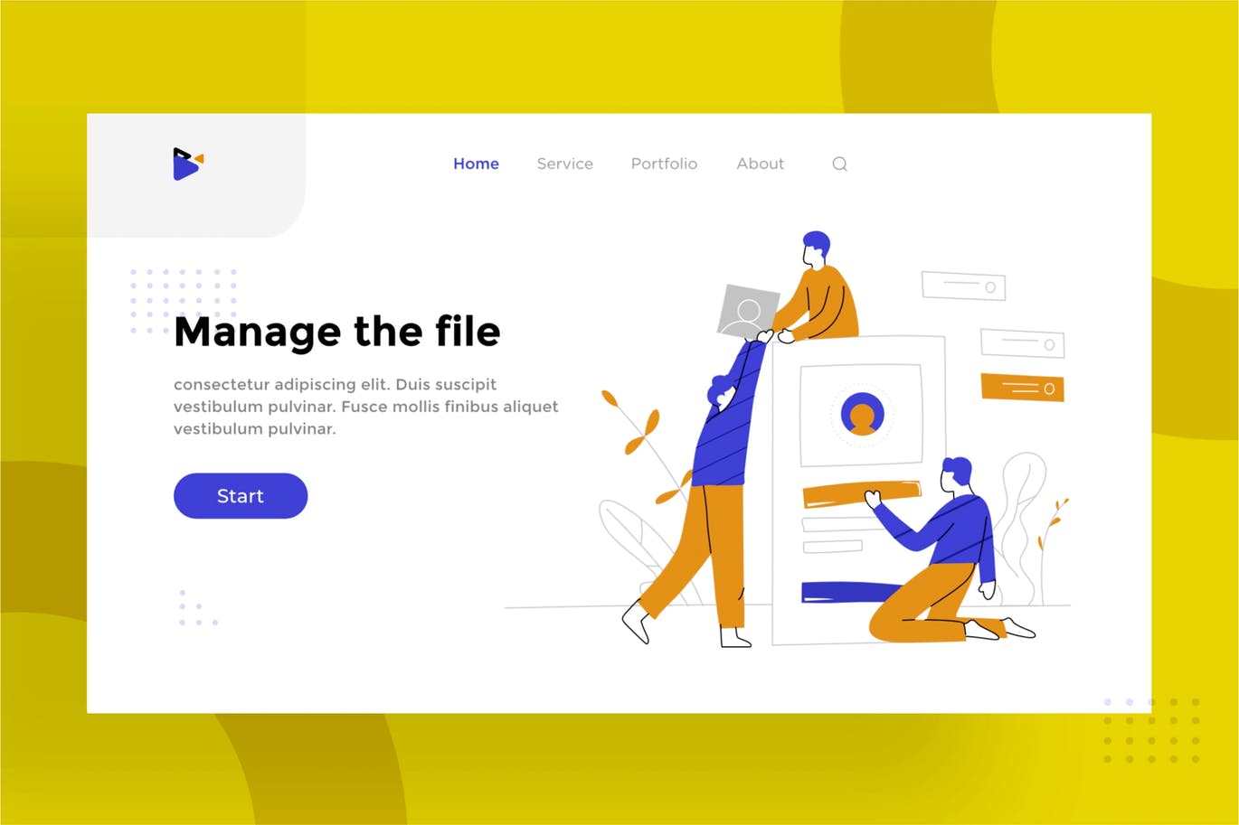 团队合作主题网站设计矢量插画素材 Team work illustration for website 1.4插图