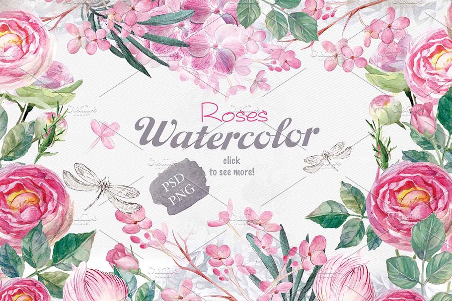 春之花水彩花卉大合集[1.3G] BEST SPRING FLOWERS插图(11)