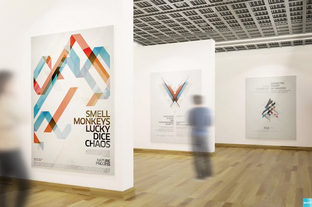 橱窗海报＆艺术墙画框样机 Poster and Art Wall Mockups插图(4)