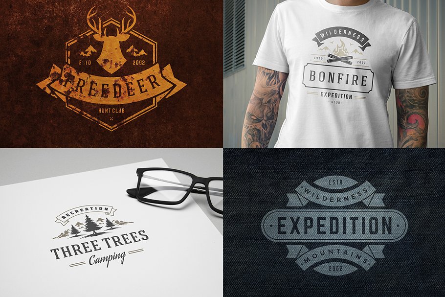 280个户外品牌Logo标志和徽章模板 280 Outdoor logos and badges插图(39)