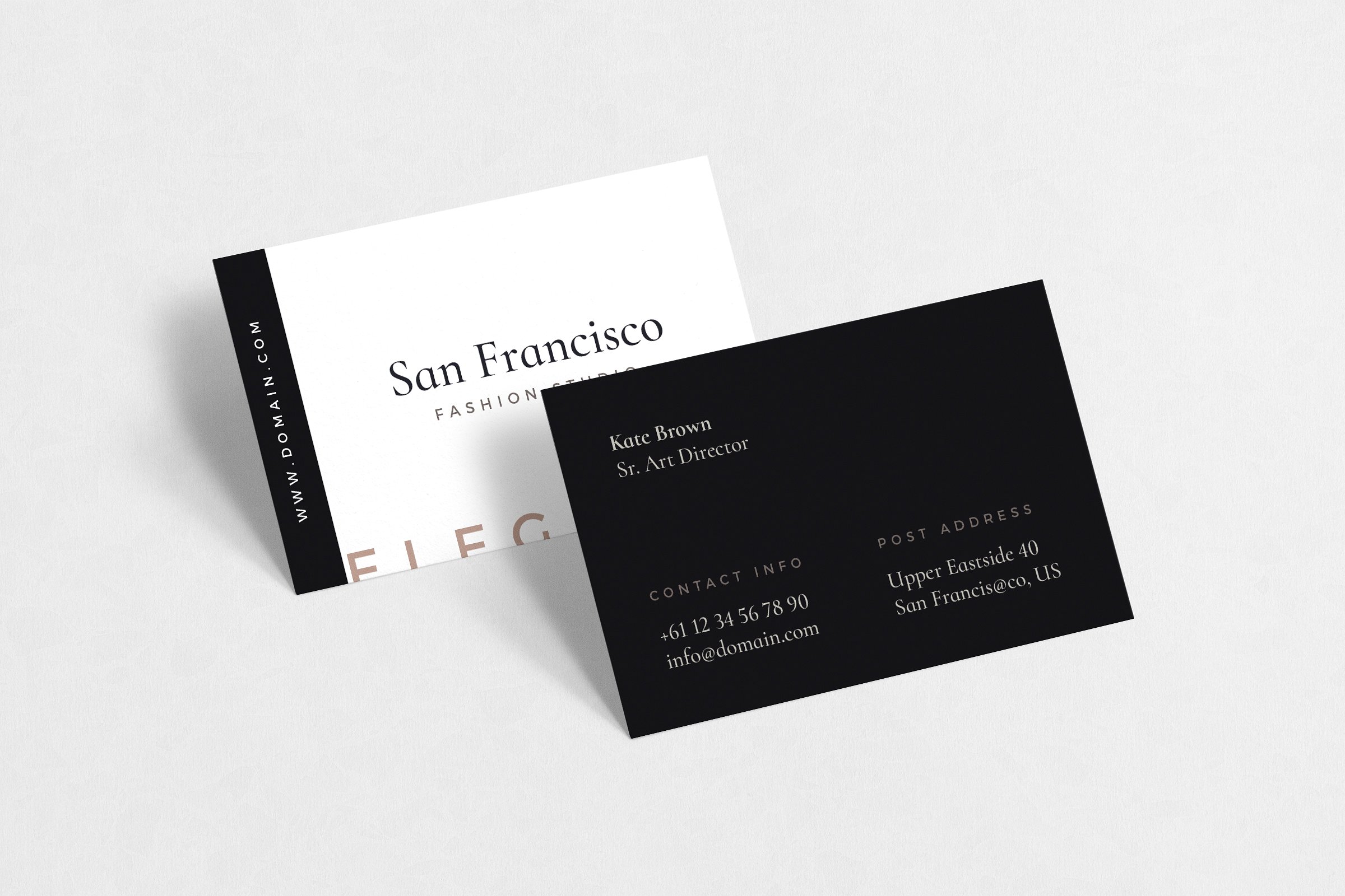 极简主义企业名片设计模板3 San Francisco Business Cards插图(3)