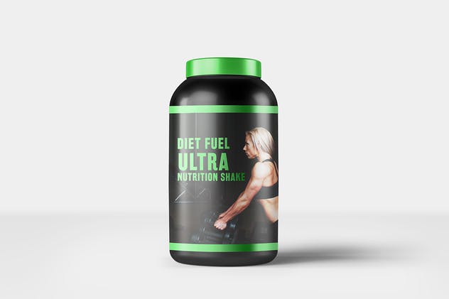 运动营养补充剂包装瓶外观设计样机模板 Sports Nutrition Supplements Bottle Mock-Up插图(5)
