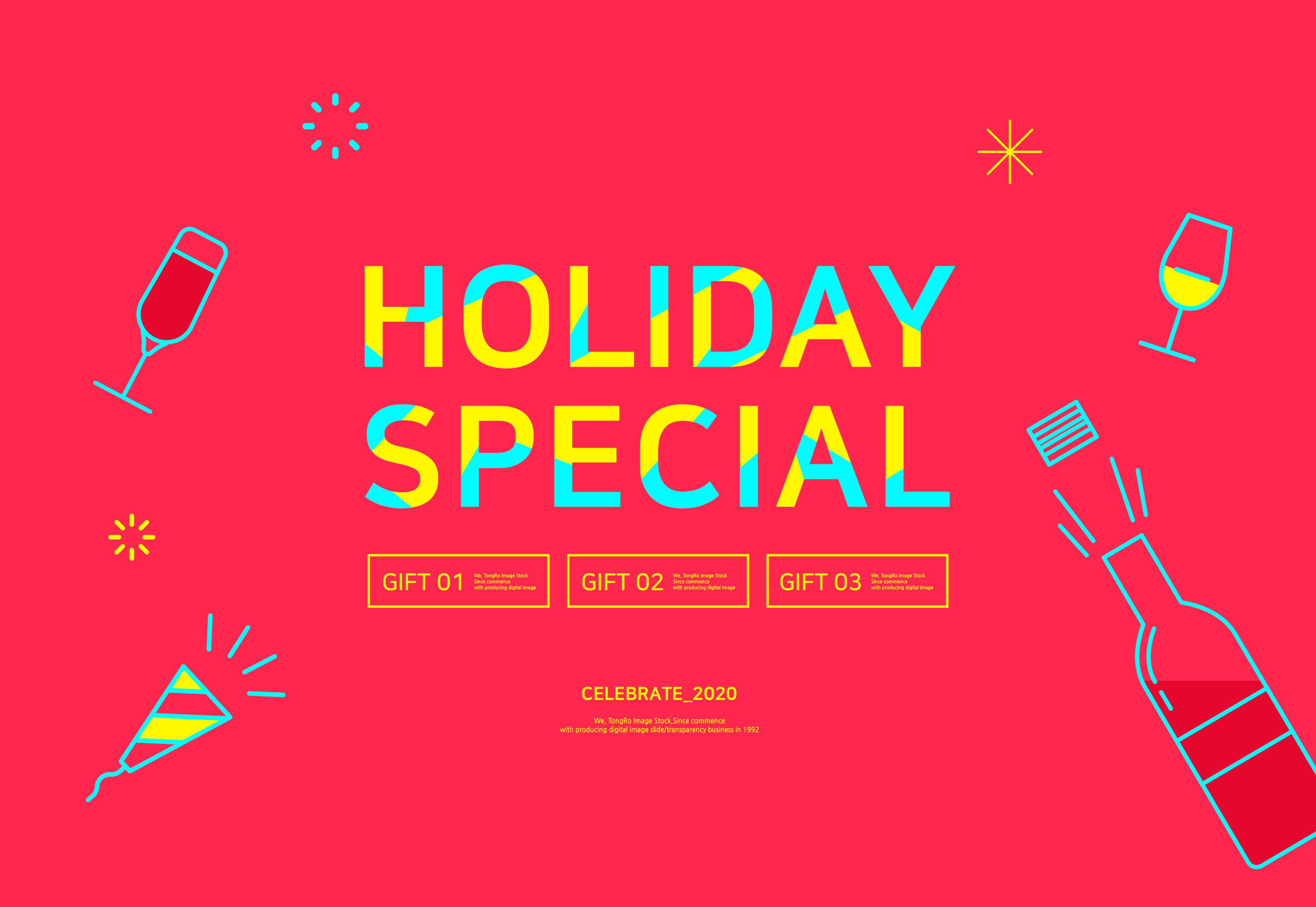 特别假期节日活动庆祝Banne海报设计素材插图