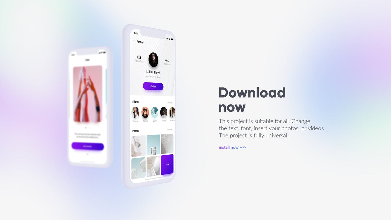 APP应用UI界面设计效果图预览白色iPhone手机样机套装 White iPhone Mockup插图(15)
