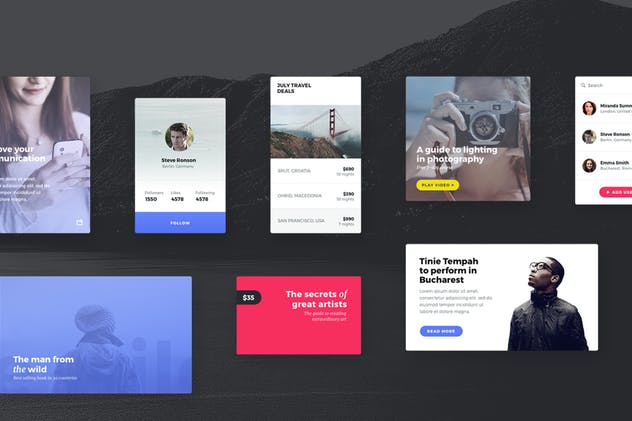 充满活力、现代、完全可定制UI套件 Exeo UI Kit插图(2)