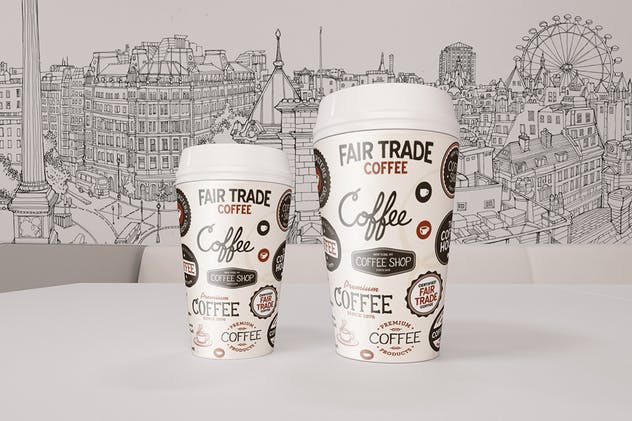 西式快餐店创意内饰场景设计样机 Fast Food Mockup插图(9)