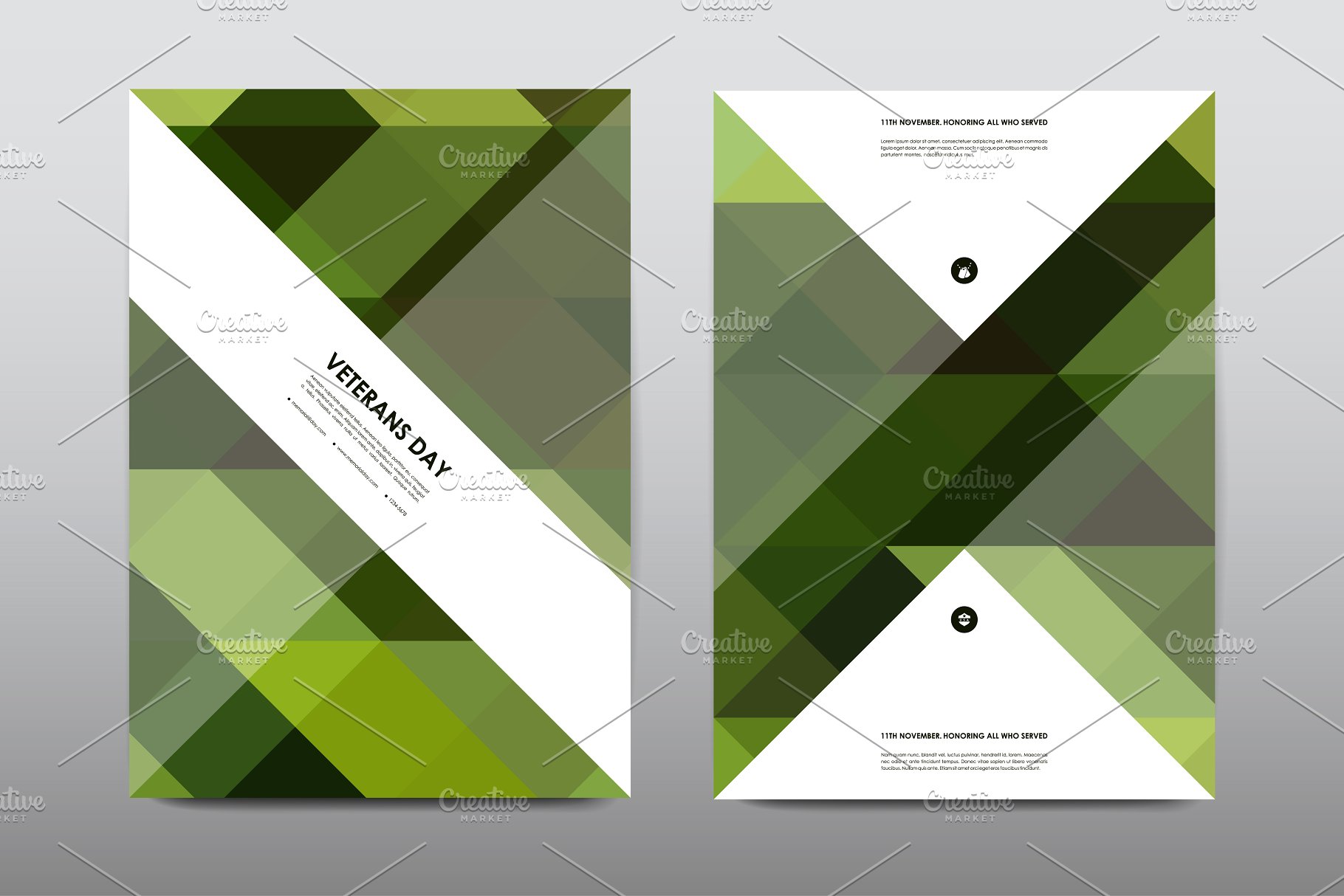 40+老兵节军人宣传小册模板 Veteran’s Day Brochures Bundle插图(5)