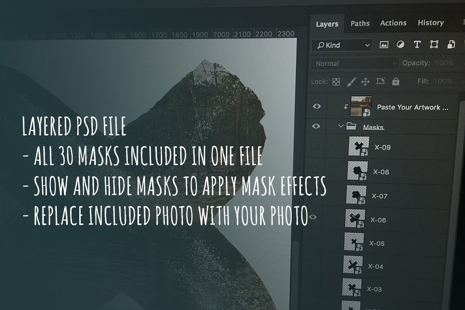 30种手绘图案图形素材 30 Hand Painted Masks插图(5)