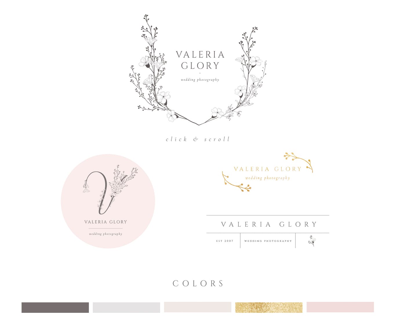 高端女性饰品品牌设计素材套装 Pre-made Logo ~ Branding Kit插图(1)