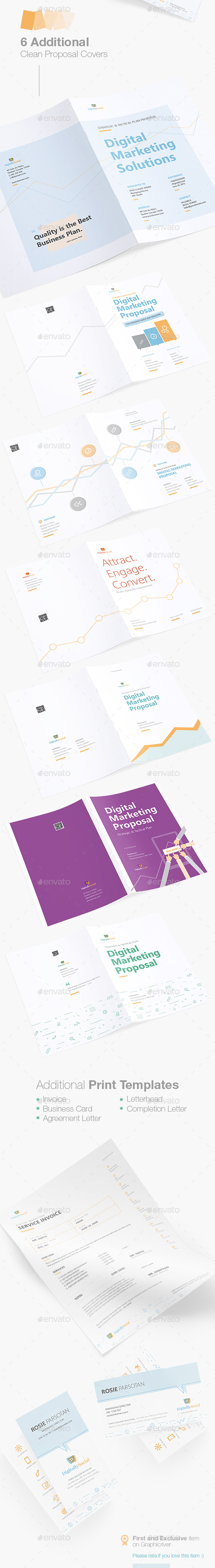 极简主义数字营销类杂志模板下载 Clean Digital Marketing Proposal[indd]插图(6)