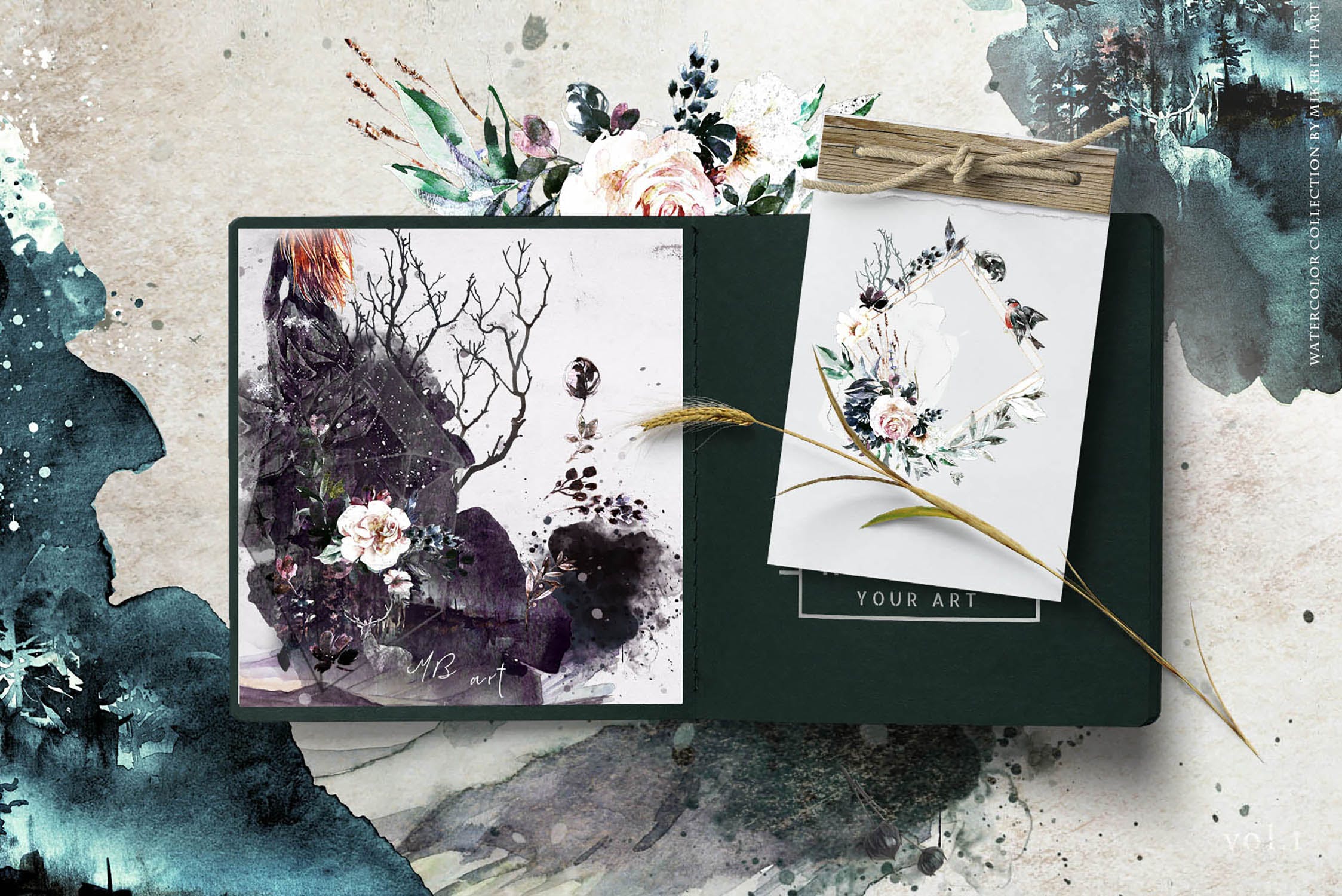 高品质梦幻水彩矢量插画素材大合集[1.88GB] Fantasy illustrations “Once in the dream”插图(7)