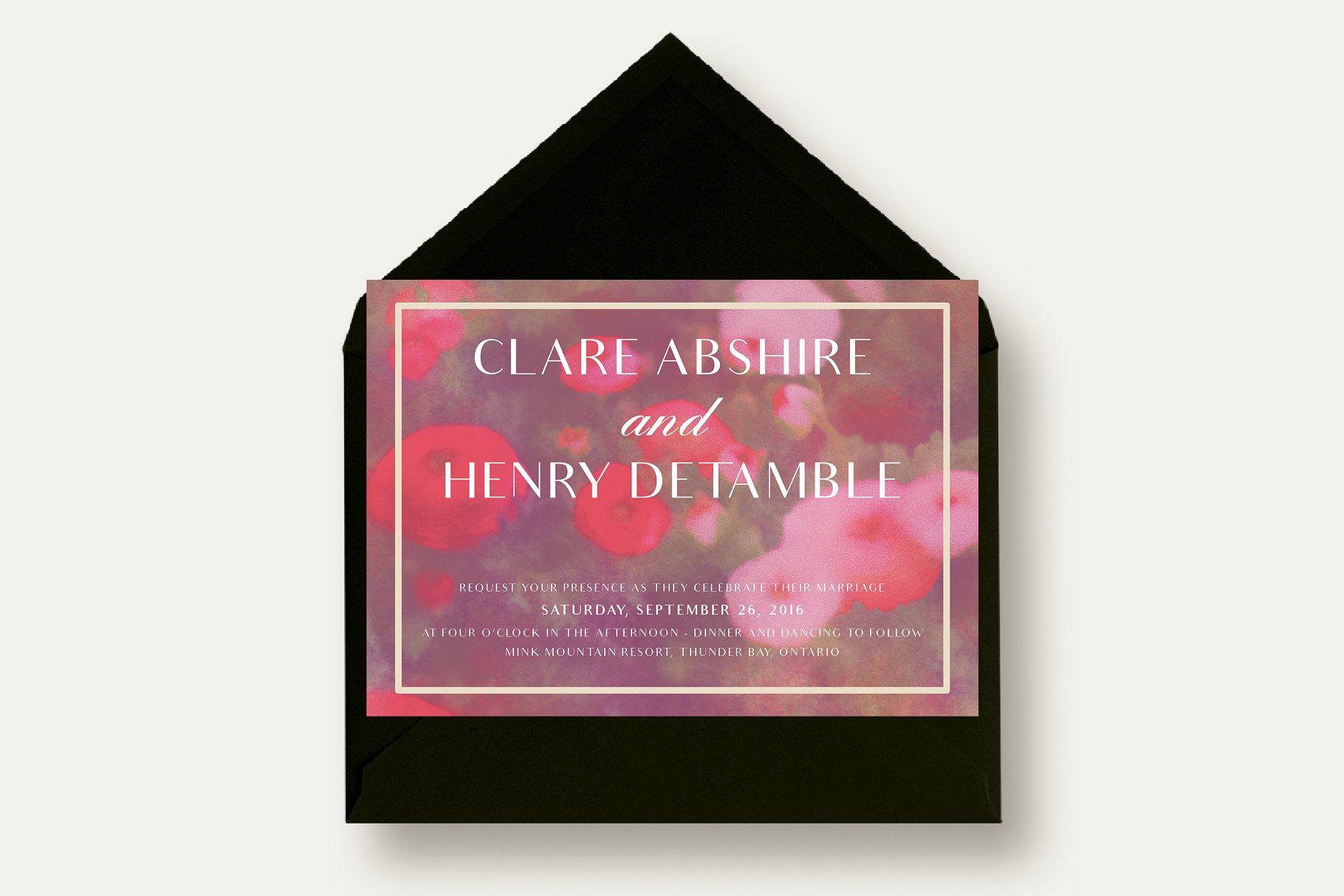 浪漫花园背景婚礼邀请函设计套件 Garden Wedding Invitation Suite插图(1)