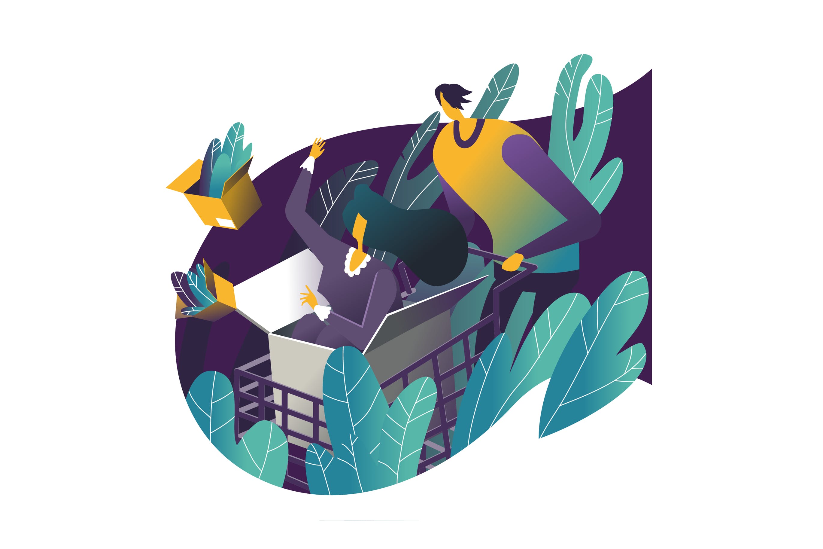 黑色星期五促销活动矢量插画 Black Friday and single day sale campaign.插图