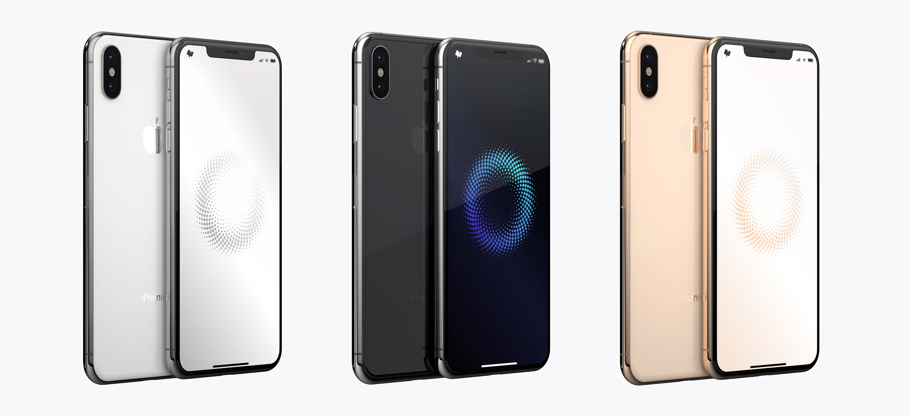 iPhone XS Max智能手机双立面视角样机模板 iPhone XS Max Mockup插图(2)