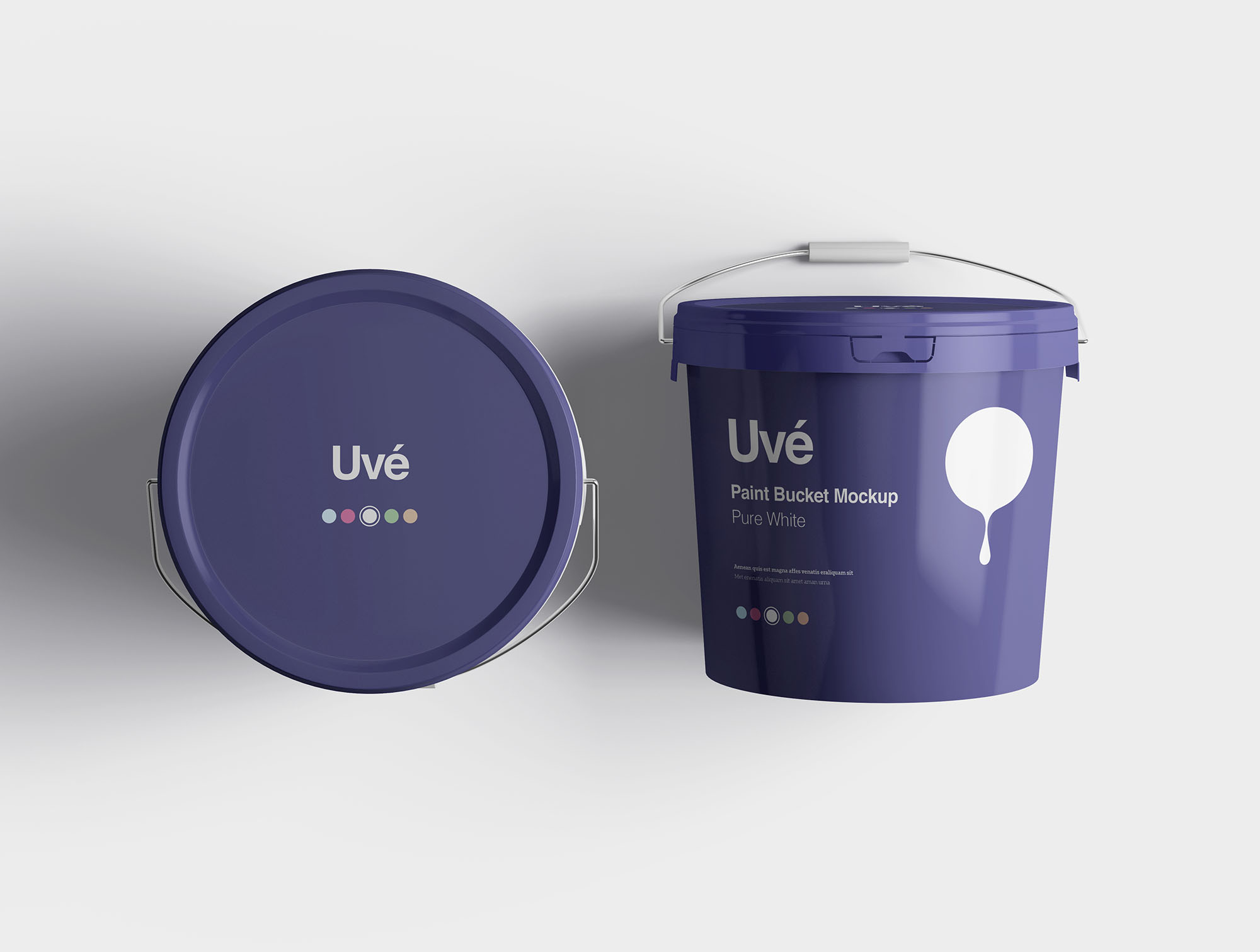 环保油漆桶外观设计样机模板 Paint Bucket Mockup插图(1)